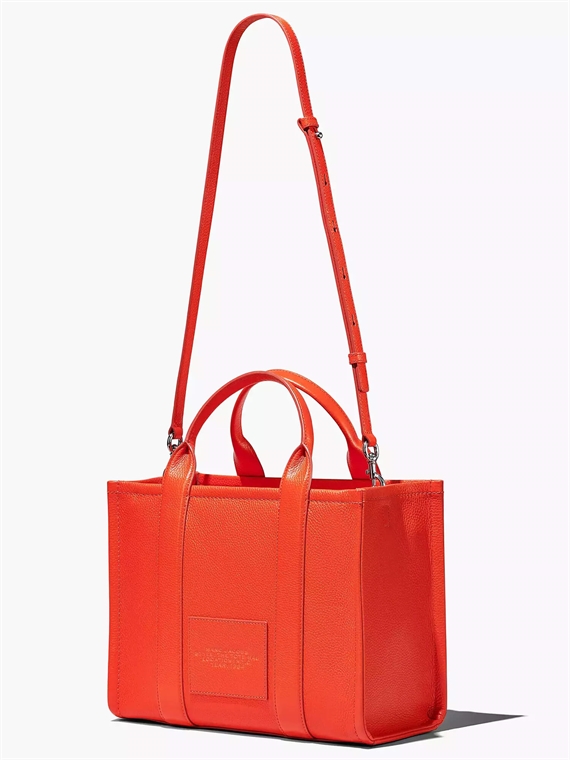Marc Jacobs The Leather Medium Tote Bag, Electric Orange